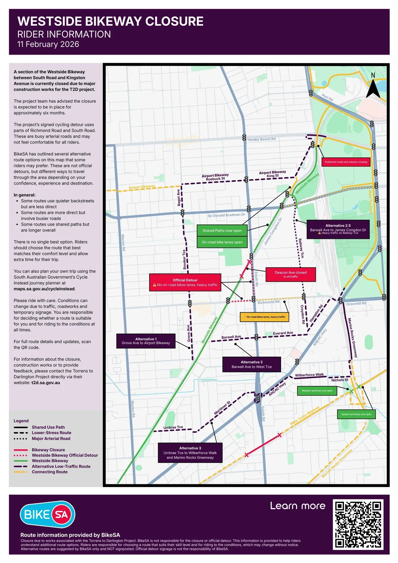 Westside Bikeway Closure: Alternative Detours